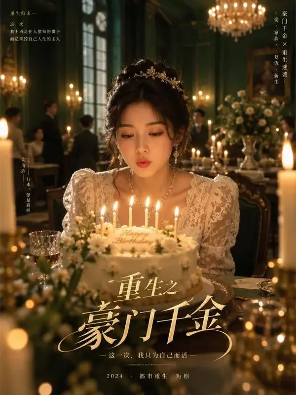 《重生之我在豪门当团宠》黄果短剧短剧封面，穿越重生题材