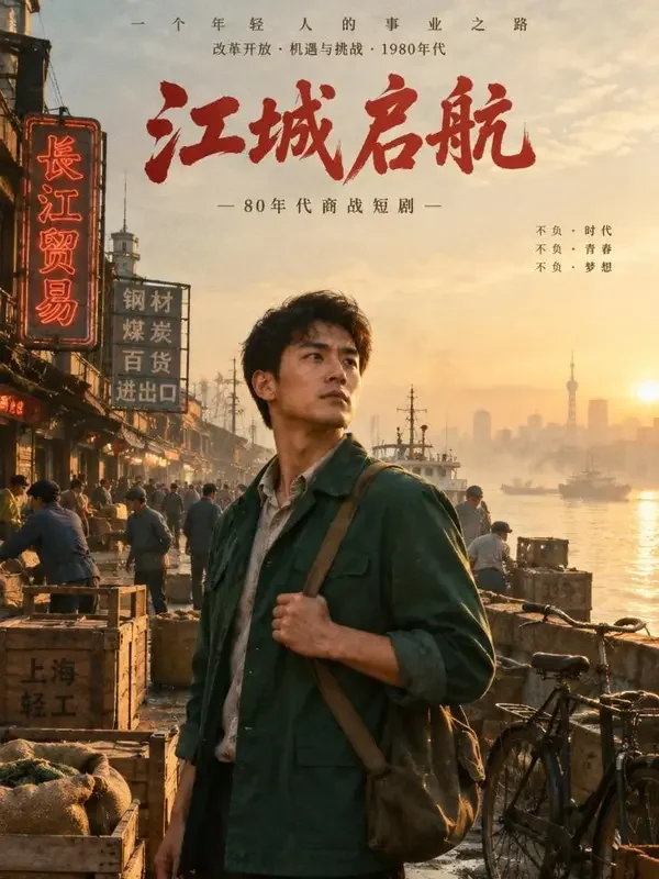 《重回八零做首富》黄果短剧短剧封面，逆袭题材
