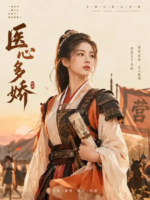 《王爷的医妃不好惹》黄果短剧短剧封面，古装题材